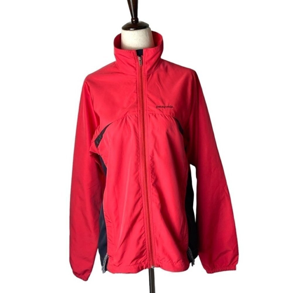 Patagonia Pink And Black Full Zip Lightweight Jacket Size Small